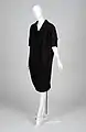 Black bouclé wool chemise or 'sack' dress (1957). Rhode Island School of Design Museum.