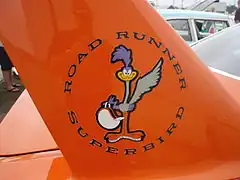 Road Runner decal on the wing