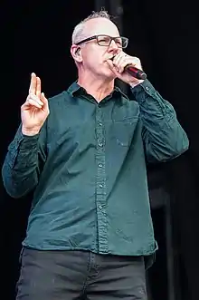 Graffin performing with Bad Religion in 2018