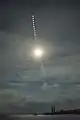 Time-lapse image of the eclipse in Xiamen, China