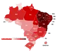 Luiz Inácio Lula da Silva (PT) vote distribution