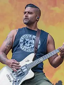 Baksh performing at Rock im Park in 2023