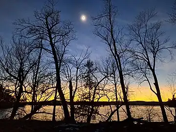 Totality over Derby, Vermont