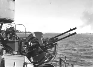 20&nbsp;mm akan m/38 during a firing exercise