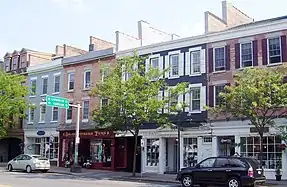 Shops on East Genesee Street, part of the Skaneateles Historic District (2012)