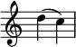 {
\override Score.TimeSignature
#'stencil = ##f
\relative c'' {
\time 2/4
d4( c)
}
}