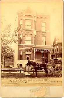 Wrightwood Street in Lincoln Park neighborhood of Chicago, Illinois, c. 1880