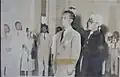Dr. A.K. Gani at his inauguration and taking the oath of office as Minister of Transportation