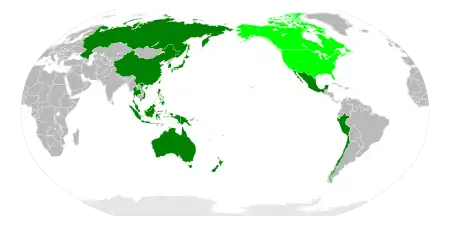 Full members of the scheme&nbsp;&nbsp;Transitional members (America and Canada)