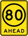 (R4-V108) 80&nbsp;km/h Speed Limit Ahead (used in Victoria)