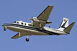 From 1971, the heavier 690 has a larger wing and more powerful 717.5–748&nbsp;hp (535–558&nbsp;kW) TPE-331s.
