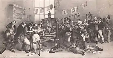 French Government Attack on the Freedom of the Printing Press (1833), La Caricature, 35.4 x 53.3&nbsp;cm.