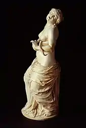 Cleopatra taking her own life with the bite of a venomous serpent, Adam Lenckhardt (1610–1661), Ivory, Walters Art Museum