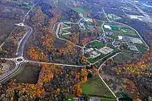 Aerial view of campus