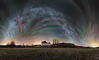 Airglow over Auvergne, France.