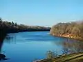 The Alabama River in Lowndes County as seen from Benton Park in Benton, Alabama.