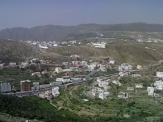 Al-Bahah City, located 2,155 m (7,070 ft) above sea level