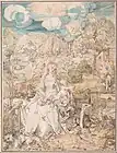 Mary among a Multitude of Animals, c. 1506, dark brown ink and watercolour, 31,9&nbsp;×&nbsp;24,1&nbsp;cm, Albertina (3066)