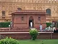 Pakistani Rangers guarding the Tomb of Muhammad Iqbal in Iqbal Park, Lahore