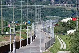 Start of the new 7-kilometre-long (4.3&nbsp;mi) open-air section from Giustizia to the south portal