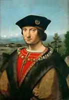 Charles d'Amboise, c. 1507 - oil on canvas; H. 75&nbsp;cm, W. 52&nbsp;cm, Louvre