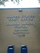 The former Andrew Jackson Post Office, 6401 El Cajon Boulevard
