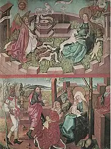 Annunciation with the unicorn and Adoration of the Magi