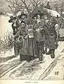 "Arresting a Witch" by illustrator Howard Pyle, to accompany "The Second generation of Englishmen in America," by T. W. Higginson, Harper's New Monthly Magazine, Vol. 67, (June – November), 1883, p.&nbsp;221.