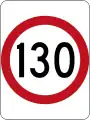 (R4-1) 130&nbsp;km/h Speed Limit (used in the Northern Territory)