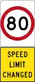 New 80&nbsp;km/h Speed Limit (used in South Australia)