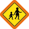 (W6-3) Children (with target board) (1998-2009) (used in Queensland)