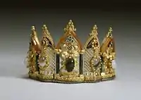 Bracelet made from a diadem with the addition of two foliate elements (c.&nbsp;1870, Walters Art Museum)