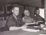 Presiding members of the war crimes trials in Labuan on 20 December 1945