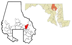 Location of Perry Hall, Maryland
