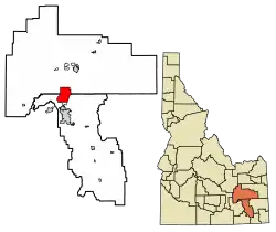 Location of Fort Hall, Idaho