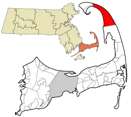 Location in Barnstable County and the Commonwealth of Massachusetts.