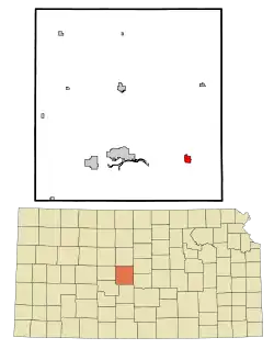 Location within Barton County and Kansas