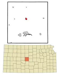 Location within Barton County and Kansas