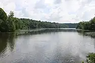 Barton Pond created from the Barton Dam