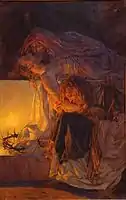 A modern Lamentation, in Symbolist style by Bela Čikoš Sesija
