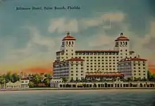 Photo of the Biltmore Hotel, Palm Beach, Florida, used as the USCG training center for enlisted SPARS during World War II