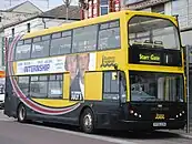 East Lancs Myllennium Lolyne-bodied Dennis Trident in Blackpool in June 2013