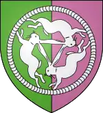 "Three rabbits" motif, Coat of arms of Corbenay, France