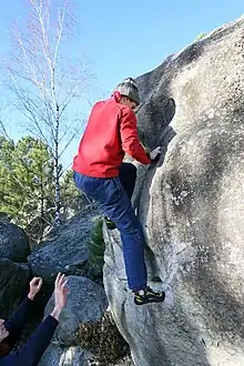 Fontainebleau bouldering