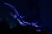 Blue fire of Ijen crater, East Java