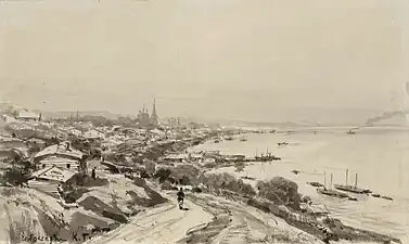 The city of Cheboksary on the Volga (1861)Tretyakov Gallery