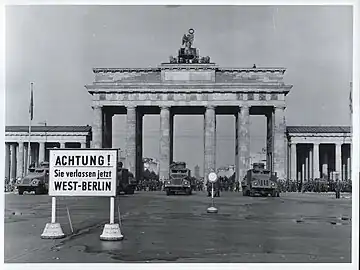 East German troops line up along the border, August 1961