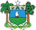 A coconut palm and a carnauba palm as supporters in the coat of arms of Rio Grande do Norte.[15]