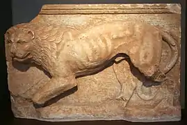 Lion sculpture, 4th century BCE, Koropi, Greece