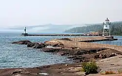 Lake Superior harbor in downtown Grand&nbsp;Marais